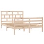 Estructura de cama de madera maciza de pino 140x200 cm de vidaXL, Camas y somieres - Ref: Foro24-3101283, Precio: 129,93 €, D...