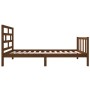 Estructura cama madera maciza de pino marrón miel 90x190 cm de vidaXL, Camas y somieres - Ref: Foro24-3101316, Precio: 150,79...