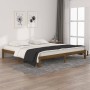 Estructura de cama madera maciza de pino marrón miel 200x200 cm de vidaXL, Camas y somieres - Ref: Foro24-810388, Precio: 122...