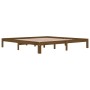 Estructura de cama madera maciza de pino marrón miel 200x200 cm de vidaXL, Camas y somieres - Ref: Foro24-810388, Precio: 122...