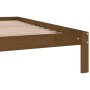 Estructura de cama madera maciza de pino marrón miel 200x200 cm de vidaXL, Camas y somieres - Ref: Foro24-810388, Precio: 122...