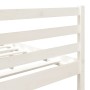 White solid wood double bed frame 135x190 cm by vidaXL, Beds and slatted bases - Ref: Foro24-3101259, Price: 143,76 €, Discou...