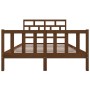 Honey brown solid pine wood bed frame 160x200 cm by vidaXL, Beds and slatted bases - Ref: Foro24-3101361, Price: 175,99 €, Di...