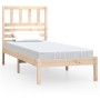 Solid pine wood bed frame 100x200 cm by vidaXL, Beds and slatted bases - Ref: Foro24-3101013, Price: 88,38 €, Discount: %