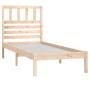 Solid pine wood bed frame 100x200 cm by vidaXL, Beds and slatted bases - Ref: Foro24-3101013, Price: 88,38 €, Discount: %