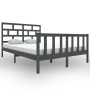 Solid gray pine wood bed frame 160x200 cm by vidaXL, Beds and slatted bases - Ref: Foro24-3101360, Price: 165,99 €, Discount: %