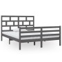 Estructura de cama madera maciza gris 5FT 150x200cm de vidaXL, Camas y somieres - Ref: Foro24-3101290, Precio: 164,87 €, Desc...