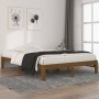 Solid pine wood bed frame honey brown 140x200 cm by vidaXL, Beds and slatted bases - Ref: Foro24-810368, Price: 114,49 €, Dis...