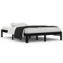 Estructura de cama madera maciza de pino negra 140x200 cm de vidaXL, Camas y somieres - Ref: Foro24-810369, Precio: 121,99 €,...