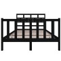 Double black solid pine wood bed frame 120x190 cm by vidaXL, Beds and slatted bases - Ref: Foro24-3101322, Price: 174,24 €, D...