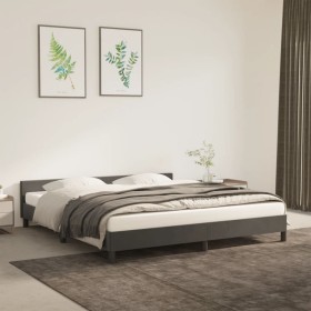 Dark gray velvet bed frame with headboard 180x200 cm by vidaXL, Beds and slatted bases - Ref: Foro24-347586, Price: 135,29 €,...