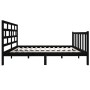 Double black solid pine wood bed frame 120x190 cm by vidaXL, Beds and slatted bases - Ref: Foro24-3101322, Price: 174,24 €, D...