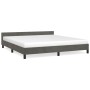 Dark gray velvet bed frame with headboard 180x200 cm by vidaXL, Beds and slatted bases - Ref: Foro24-347586, Price: 134,65 €,...