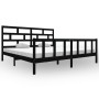 Solid black pine wood bed frame 200x200 cm by vidaXL, Beds and slatted bases - Ref: Foro24-3101372, Price: 212,89 €, Discount: %