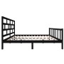 Solid black pine wood bed frame 200x200 cm by vidaXL, Beds and slatted bases - Ref: Foro24-3101372, Price: 212,89 €, Discount: %