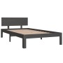 Estructura de cama madera maciza de pino gris 100x200 cm de vidaXL, Camas y somieres - Ref: Foro24-810487, Precio: 113,99 €, ...