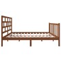 Honey brown solid pine wood bed frame 140x190 cm by vidaXL, Beds and slatted bases - Ref: Foro24-3101331, Price: 179,09 €, Di...