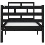 Black single solid wood bed frame 75x190 cm by vidaXL, Beds and slatted bases - Ref: Foro24-3101247, Price: 105,99 €, Discoun...