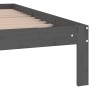 Estructura de cama de madera maciza de pino gris 140x190 cm de vidaXL, Camas y somieres - Ref: Foro24-810347, Precio: 100,99 ...