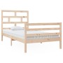 Solid pine wood bed frame 100x200 cm by vidaXL, Beds and slatted bases - Ref: Foro24-3101273, Price: 101,99 €, Discount: %