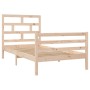 Solid pine wood bed frame 100x200 cm by vidaXL, Beds and slatted bases - Ref: Foro24-3101273, Price: 101,99 €, Discount: %