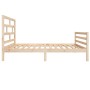 Solid pine wood bed frame 100x200 cm by vidaXL, Beds and slatted bases - Ref: Foro24-3101273, Price: 101,99 €, Discount: %