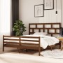 Estructura de cama madera maciza marrón miel 180x200 cm de vidaXL, Camas y somieres - Ref: Foro24-3101301, Precio: 185,93 €, ...