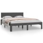 Estructura de cama madera maciza de pino gris 140x200 cm de vidaXL, Camas y somieres - Ref: Foro24-810497, Precio: 154,34 €, ...