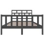 Estructura de cama madera maciza de pino gris 150x200 cm de vidaXL, Camas y somieres - Ref: Foro24-3101355, Precio: 170,46 €,...