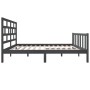 Estructura de cama madera maciza de pino gris 150x200 cm de vidaXL, Camas y somieres - Ref: Foro24-3101355, Precio: 170,46 €,...