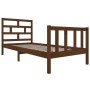 Estructura de cama madera maciza de pino marrón miel 100x200 cm de vidaXL, Camas y somieres - Ref: Foro24-3101341, Precio: 11...