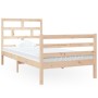 Estructura de cama individual de madera maciza 90x190 cm de vidaXL, Camas y somieres - Ref: Foro24-3101248, Precio: 90,99 €, ...