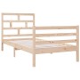 Estructura de cama individual de madera maciza 90x190 cm de vidaXL, Camas y somieres - Ref: Foro24-3101248, Precio: 90,99 €, ...