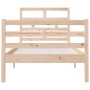 Estructura de cama individual de madera maciza 90x190 cm de vidaXL, Camas y somieres - Ref: Foro24-3101248, Precio: 90,99 €, ...