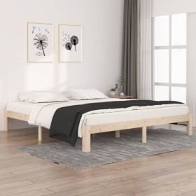 Estructura de cama madera maciza 180x200 cm de vidaXL, Camas y somieres - Ref: Foro24-810380, Precio: 96,97 €, Descuento: %