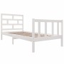 Estructura de cama madera maciza de pino blanco 90x190 cm de vidaXL, Camas y somieres - Ref: Foro24-3101314, Precio: 107,92 €...