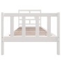 Estructura de cama madera maciza de pino blanco 90x190 cm de vidaXL, Camas y somieres - Ref: Foro24-3101314, Precio: 107,92 €...