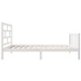 Estructura de cama madera maciza de pino blanco 90x190 cm de vidaXL, Camas y somieres - Ref: Foro24-3101314, Precio: 107,92 €...