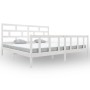 Solid white pine wood bed frame 200x200 cm by vidaXL, Beds and slatted bases - Ref: Foro24-3101369, Price: 163,41 €, Discount: %