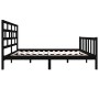 Solid black pine wood bed frame 140x200 cm by vidaXL, Beds and slatted bases - Ref: Foro24-3101352, Price: 204,25 €, Discount: %