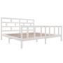 Solid white pine wood bed frame 200x200 cm by vidaXL, Beds and slatted bases - Ref: Foro24-3101369, Price: 163,41 €, Discount: %