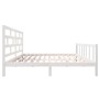 Solid white pine wood bed frame 200x200 cm by vidaXL, Beds and slatted bases - Ref: Foro24-3101369, Price: 163,41 €, Discount: %