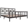 Estructura de cama de madera maciza de pino gris 200x200 cm de vidaXL, Camas y somieres - Ref: Foro24-3101370, Precio: 178,38...