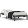 Estructura de cama madera maciza de pino gris 90x200 cm de vidaXL, Camas y somieres - Ref: Foro24-810352, Precio: 83,16 €, De...