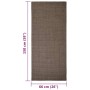 Alfombra de sisal para rascador marrón 66x150 cm de vidaXL, Accesorios de muebles para gatos - Ref: Foro24-3203446, Precio: 4...