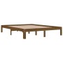 Estructura de cama madera maciza king marrón miel 150x200 cm de vidaXL, Camas y somieres - Ref: Foro24-810373, Precio: 96,74 ...