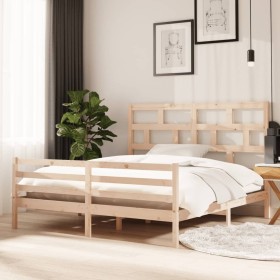 Estructura de cama madera maciza 180x200 cm de vidaXL, Camas y somieres - Ref: Foro24-3101298, Precio: 155,12 €, Descuento: %