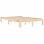 Estructura de cama madera maciza de pino 120x200 cm de vidaXL, Camas y somieres - Ref: Foro24-810360, Precio: 84,25 €, Descue...