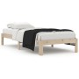 Solid pine wood bed frame 90x200 cm by vidaXL, Beds and slatted bases - Ref: Foro24-810350, Price: 64,61 €, Discount: %