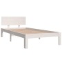 Solid white pine wood bed frame 90x200 cm by vidaXL, Beds and slatted bases - Ref: Foro24-810481, Price: 92,49 €, Discount: %